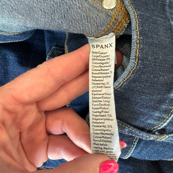 Spanx - Flare Pull-On Stretch Jeans Size M - Picture 7 of 8
